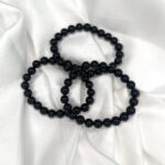 Bransoletka ochronna z agatu czarnego